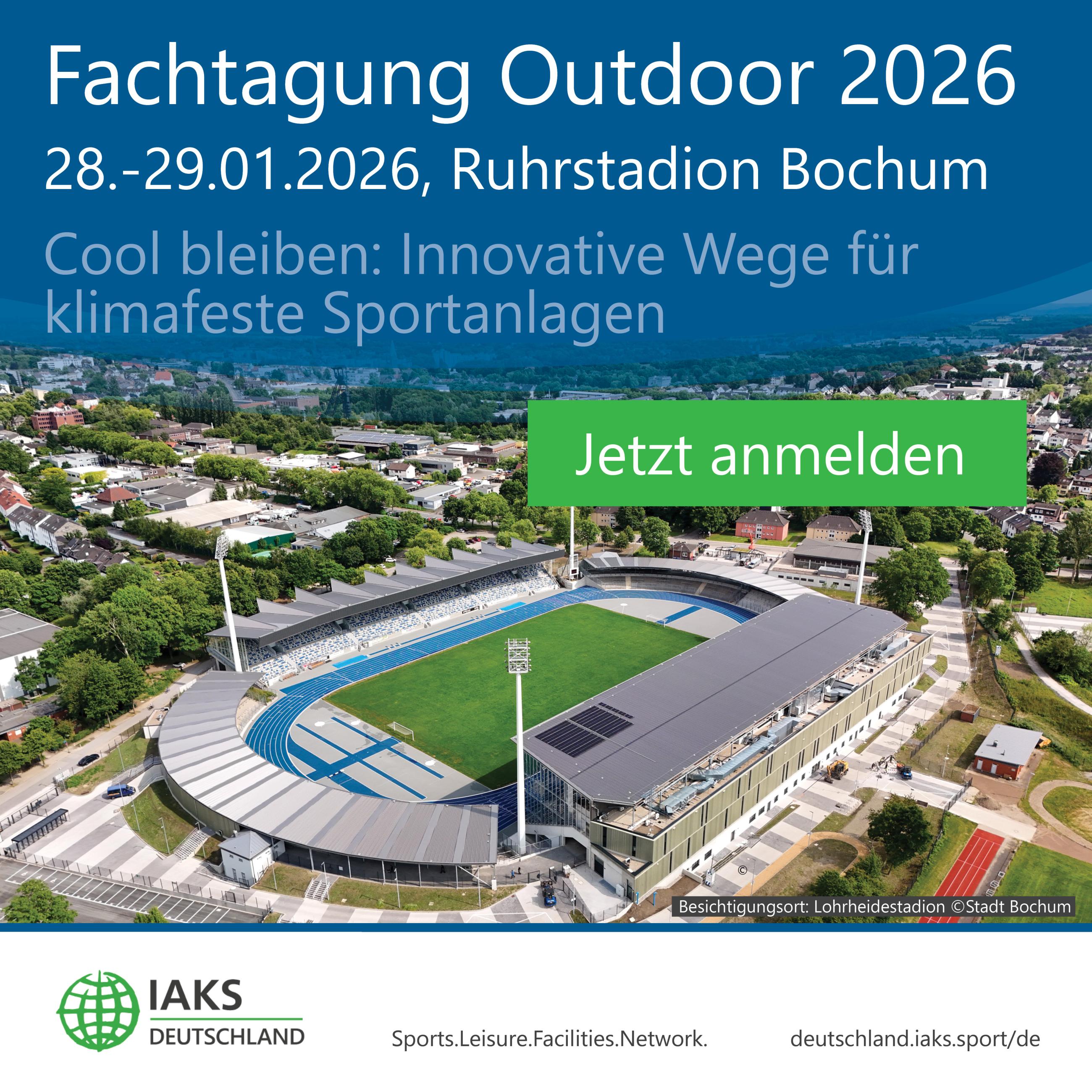 Fachtagung Outdoor 2026 teaser IAKS Deutschland